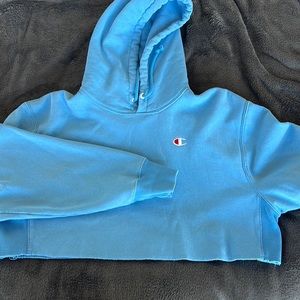 Large Champion crop hoodie